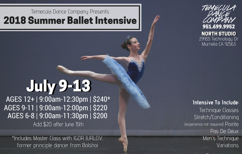 Summer Ballet Intensive 2018 Temecula Dance Company Summer Ballet Intensive 2018 Temecula Dance Company